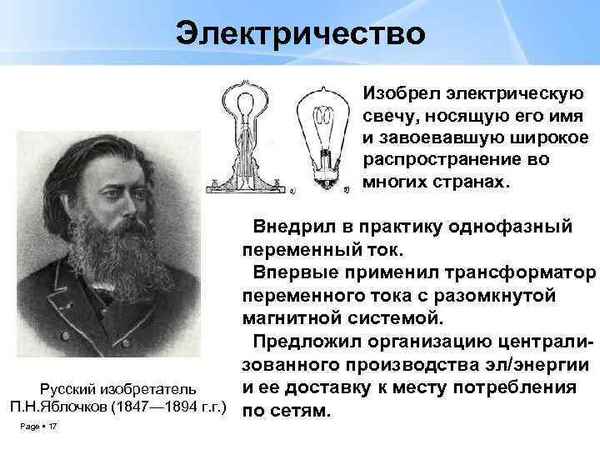 Год открытия и изобретатель электричества, электричество в России